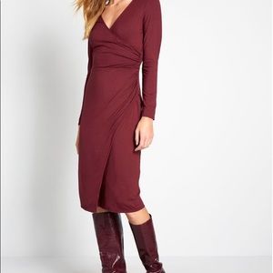 ModCloth faux wrap midi dress